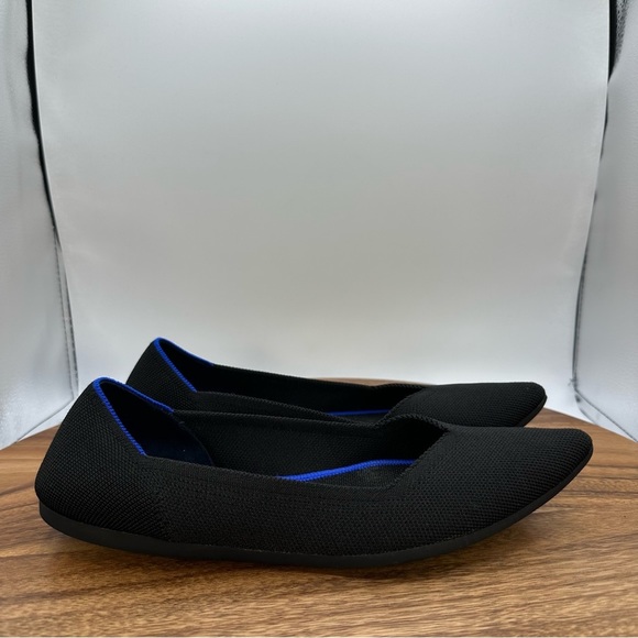 Rothy's The Point Slip On Pointed Flats Solid Black Washable Women's 9.5 - Picture 2 of 11